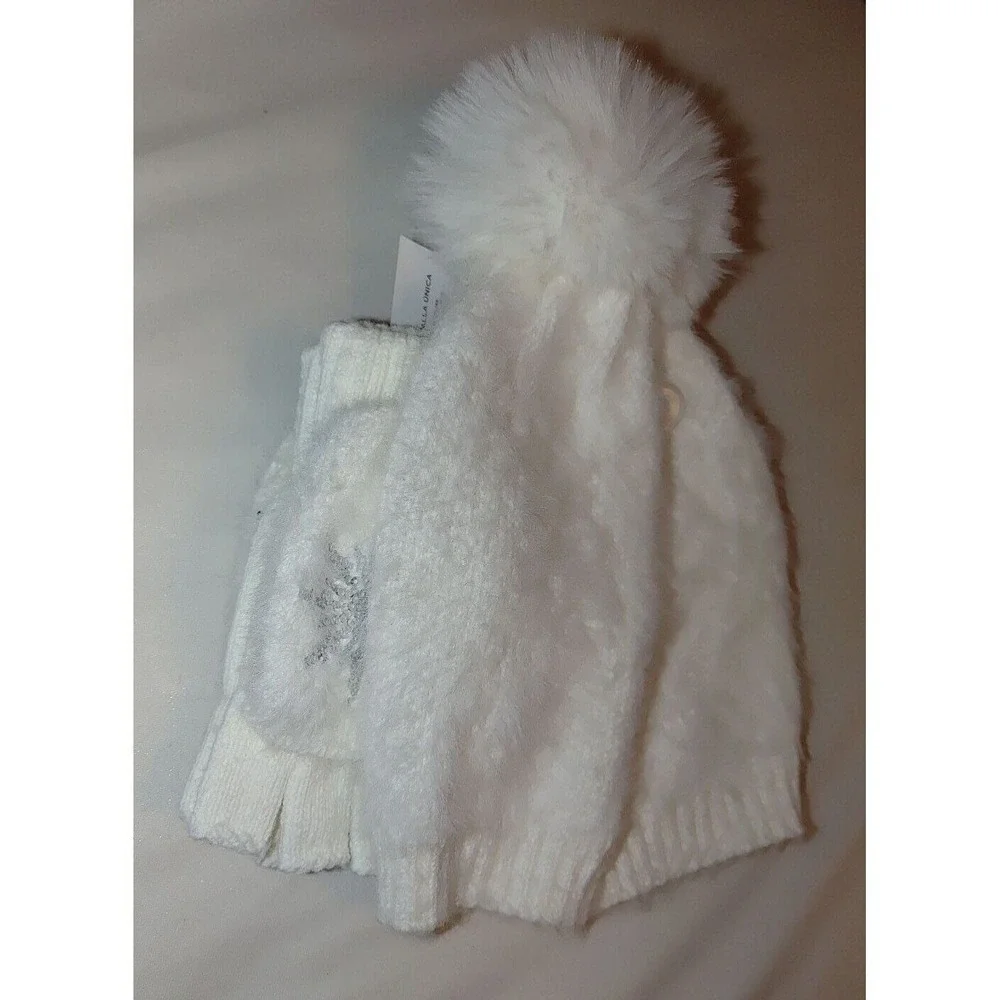Super Soft White‎ Beanie & Gloves - Picture 2 of 2